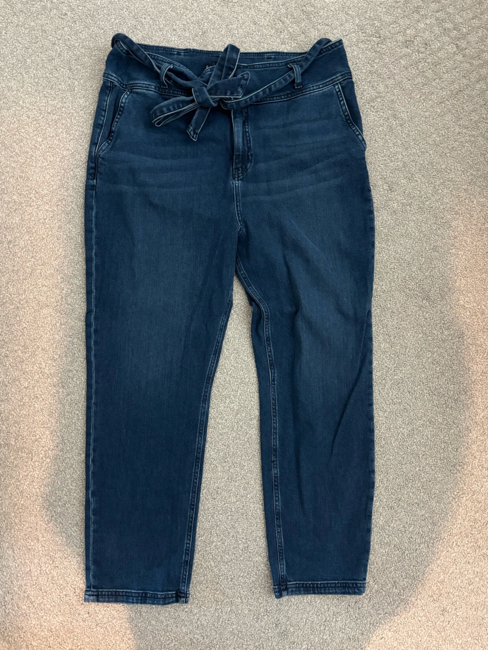 Boden Dark Blue Skinny Jeans with Self-Tie Waist